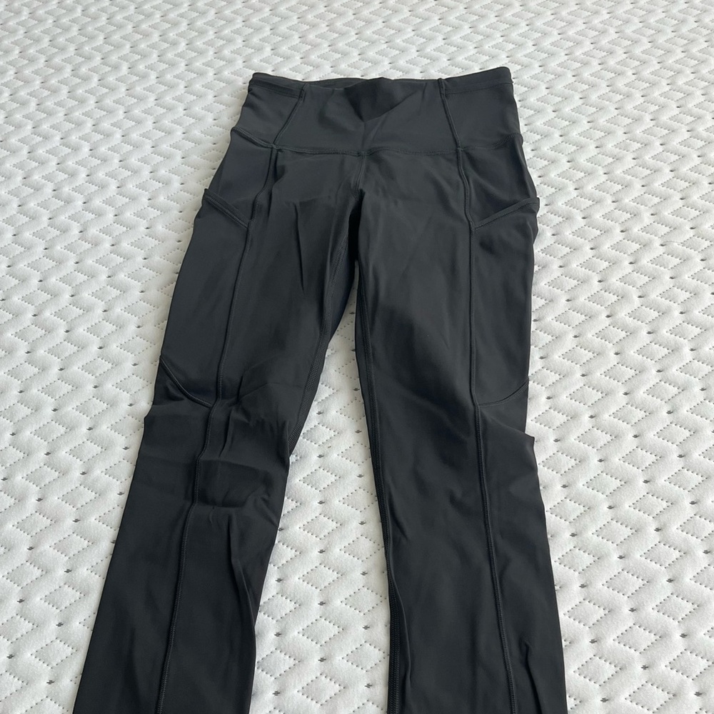 Grey Lululemon Fast and Free with Pockets 25” Size 2